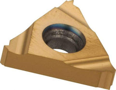Carmex - 16ER External Right Hand 27 NPTF Laydown Threading Insert - Grade MXC, TiN Coated Carbide - Apex Tool & Supply