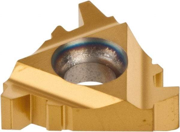 Carmex - 16IR Internal Right Hand 8 Acme Laydown Threading Insert - Grade MXC, TiN Coated Carbide - Apex Tool & Supply
