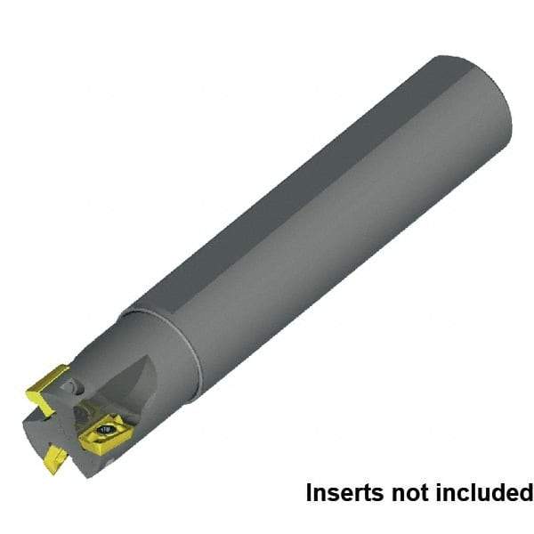 Kennametal - 1" Cut Diam, 1" Shank Diam, 8" OAL, Indexable Square Shoulder End Mill - Cylindrical Shank, 0° Lead Angle - Apex Tool & Supply