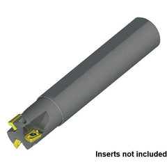 Kennametal - 1" Cut Diam, 1" Shank Diam, 8" OAL, Indexable Square Shoulder End Mill - Cylindrical Shank, 0° Lead Angle - Apex Tool & Supply