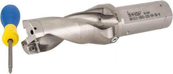 Iscar - 2.63" Max Drill Depth, 2xD, 1-5/16" Diam, Indexable Insert Drill - 2 Inserts, 1-1/4" Shank Diam, Straight Shank - Apex Tool & Supply