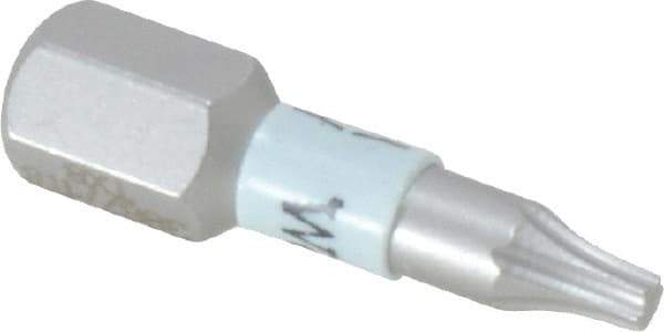 Wera - 1/4" Drive T8 Torx Screwdriver Bit - 1" OAL, Insert Bit - Apex Tool & Supply
