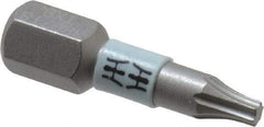Wera - 1/4" Drive T9 Torx Screwdriver Bit - 1" OAL, Insert Bit - Apex Tool & Supply
