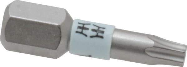 Wera - 1/4" Drive T15 Torx Screwdriver Bit - 1" OAL, Insert Bit - Apex Tool & Supply