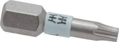 Wera - 1/4" Drive T15 Torx Screwdriver Bit - 1" OAL, Insert Bit - Apex Tool & Supply