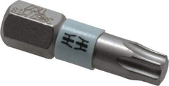 Wera - 1/4" Drive T27 Torx Screwdriver Bit - 1" OAL, Insert Bit - Apex Tool & Supply