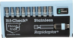 Wera - 10 Piece 1/4" Drive Insert Torx Screwdriver Bit Set - Apex Tool & Supply