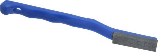 Value Collection - 320 Grit Blue Single-Ended Boron Carbide Hand Hone - Extra Fine Grade, 5-1/2" OAL, with Cutting Dimensions of 1-9/16" Length x 1/2" Wide x 3/16" High - Apex Tool & Supply
