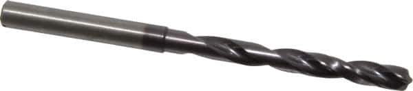 Guhring - 5.3mm, 140° Point, Solid Carbide Taper Length Drill Bit - TiAlN Finish, 50mm Flute Length, 90mm OAL, Series 5512 - Apex Tool & Supply