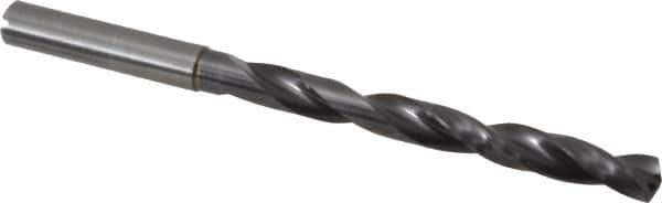 Guhring - 7.5mm, 140° Point, Solid Carbide Taper Length Drill Bit - TiAlN Finish, 76mm Flute Length, 116mm OAL, Series 5512 - Apex Tool & Supply