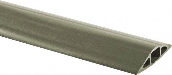 Hubbell Wiring Device-Kellems - 1 Channel, 5 Ft Long, 1/2" Max Compatible Cable Diam, Gray PVC On Floor Cable Cover - 3" Overall Width x 3/4" Overall Height, 3/4" Channel Width x 1/2" Channel Height - Apex Tool & Supply