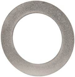 Made in USA - 0.02" Thick, 1" Inside x 1-1/2" OD, Round Shim - 7/8" Screw, Uncoated 316 Stainless Steel - Apex Tool & Supply