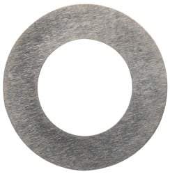Made in USA - 0.1mm Thick, 8mm Inside x 14mm OD, Round Shim - 1/4" Screw, Uncoated 302/304 Stainless Steel - Apex Tool & Supply
