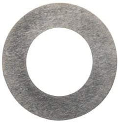 Made in USA - 0.1mm Thick, 8mm Inside x 14mm OD, Round Shim - 1/4" Screw, Uncoated 302/304 Stainless Steel - Apex Tool & Supply