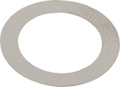 Made in USA - 0.1mm Thick, 14mm Inside x 20mm OD, Round Shim - 1/2" Screw, Uncoated 302/304 Stainless Steel - Apex Tool & Supply