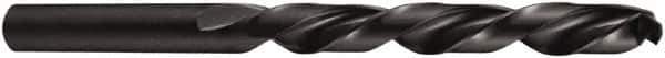 DORMER - 4.2mm 118° High Speed Steel Jobber Drill - Oxide Finish, Left Hand Cut, Spiral Flute, Straight Shank, 75mm OAL - Apex Tool & Supply