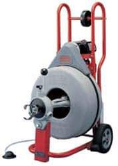 Ridgid - Electric Battery Drain Cleaning Machine - For 3" to 8" Pipe, 100' Cable, 200 Max RPM - Apex Tool & Supply
