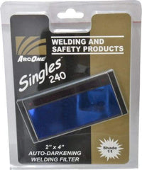 ArcOne - 4-1/4" Wide x 2" High, Lens Shade 11, Auto-Darkening Lens - 0.2" Thick, Green, Horizontal Mount - Apex Tool & Supply
