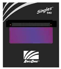 ArcOne - 4-1/2" Wide x 5-1/4" High, Lens Shade 9, Auto-Darkening Lens - 0.2" Thick, Green, Vertical Mount - Apex Tool & Supply
