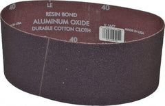 Norton - 4" Wide x 24" OAL, 40 Grit, Aluminum Oxide Abrasive Belt - Aluminum Oxide, Coarse, Coated, X Weighted Cloth Backing, Series R228 - Apex Tool & Supply