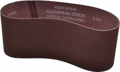 Norton - 4" Wide x 24" OAL, 80 Grit, Aluminum Oxide Abrasive Belt - Aluminum Oxide, Medium, Coated, X Weighted Cloth Backing, Series R228 - Apex Tool & Supply