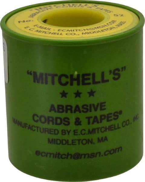 Made in USA - 0.05" Wide, 150 Grit Aluminum Oxide Abrasive Cord - 50' Long, Very Fine Grade - Apex Tool & Supply