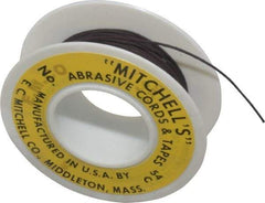 Made in USA - 0.03" Wide, 200 Grit Crocus Abrasive Cord - 50' Long, Very Fine Grade - Apex Tool & Supply