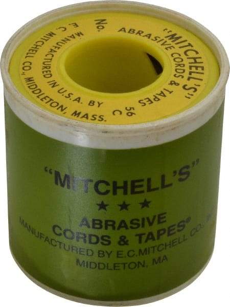 Made in USA - 3/32" Wide, 180 Grit Crocus Abrasive Tape - 50' Long, Very Fine Grade - Apex Tool & Supply