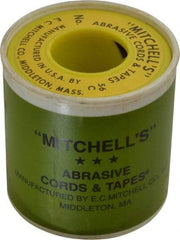 Made in USA - 3/32" Wide, 180 Grit Crocus Abrasive Tape - 50' Long, Very Fine Grade - Apex Tool & Supply
