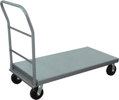 Jamco - 3,000 Lb Capacity Platform Truck - Steel Deck, 48" OAW, 10" Platform Height, Phenolic Casters - Apex Tool & Supply