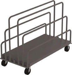 Jamco - 2,000 Lb Capacity Adjustable Sheet & Panel Truck - Steel Deck, 36" OAW, 9" Platform Height - Apex Tool & Supply