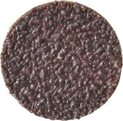 Made in USA - 1" Diam, 40 Grit Aluminum Oxide Adhesive PSA Disc - Coarse Grade, Black & White, Cloth Backing, Flexible - Apex Tool & Supply