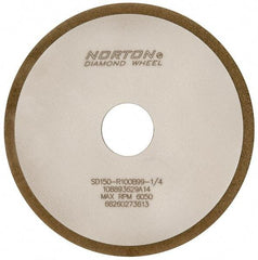 Norton - 6" Diam x 1-1/4" Hole x 1/8" Thick, 150 Grit Surface Grinding Wheel - Diamond, Type 1A1, Very Fine Grade, Resinoid Bond - Apex Tool & Supply