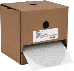 Made in USA - 6" Diam, 120 Grit Silicon Carbide Adhesive PSA Disc - Fine Grade, B Weighted Paper Backing, For Low Speed Dual-Action Sanders, Random Orbital Sanders - Apex Tool & Supply