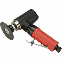 Autobrade Red - 3" Max Disc, 20,000 RPM, Pneumatic Handheld Disc Sander - 22 CFM, 1/4 NPT Inlet, 0.5 hp, 90 psi - Apex Tool & Supply