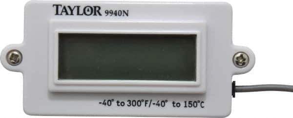 Taylor - -40 to 300°F Digital Panel Thermometer - LCD Display, 1.5 Volts - Apex Tool & Supply