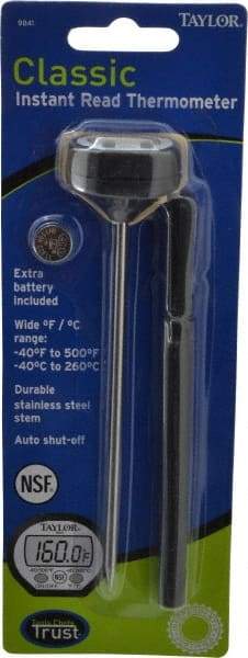 Taylor - -58 to 500°F Extended Pocket Digital Thermometer - LCD Display, 1.5 Volts - Apex Tool & Supply