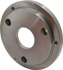 Buck Chuck Company - Adapter Back Plate for 8" Diam Self Centering Lathe Chucks - A1/A2-6 Mount, 2.39" Through Hole Diam, 6.283mm ID, 7.87" OD, 0.714" Flange Height, Steel - Apex Tool & Supply