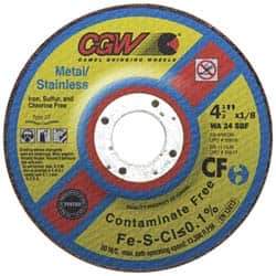 Camel Grinding Wheels - 24 Grit, 9" Wheel Diam, 1/8" Wheel Thickness, Type 27 Depressed Center Wheel - Aluminum Oxide, Resinoid Bond, S Hardness, 6,650 Max RPM, Compatible with Angle Grinder - Apex Tool & Supply