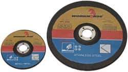 Value Collection - 9" Diam x 1/8" Thick x 5/8-11 Threaded Arbor, Type 27 Depressed Center Wheel - 6,600 Max RPM - Apex Tool & Supply