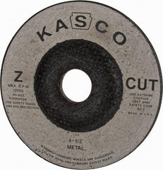 Made in USA - 4-1/2" Wheel Diam, 1/4" Wheel Thickness, 7/8" Arbor Hole, Type 27 Depressed Center Wheel - Zirconia Alumina, 12,000 Max RPM, Compatible with Angle Grinder - Apex Tool & Supply