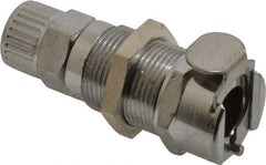 CPC Colder Products - PTF Brass, Quick Disconnect, Panel Mount Coupling Body - 250 Max psi, -40 to 180°F, 2" OAL x 0.75" Overall Height, Chrome Plated - Apex Tool & Supply