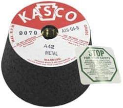 Made in USA - 4" Diam, 2" Overall Thickness, 42 Grit, Type 11 Tool & Cutter Grinding Wheel - Coarse Grade, Aluminum Oxide, Q Hardness, 9,070 RPM - Apex Tool & Supply