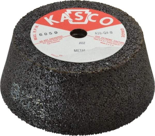 Made in USA - 6" Diam, 2" Overall Thickness, 62 Grit, Type 11 Tool & Cutter Grinding Wheel - Medium Grade, Aluminum Oxide, Q Hardness, 6,050 RPM - Apex Tool & Supply