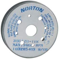 Norton - 6" Diam, 1-1/4" Hole Size, 1" Overall Thickness, 100 Grit, Type 2 Tool & Cutter Grinding Wheel - Fine Grade, Silicon Carbide, H Hardness - Apex Tool & Supply