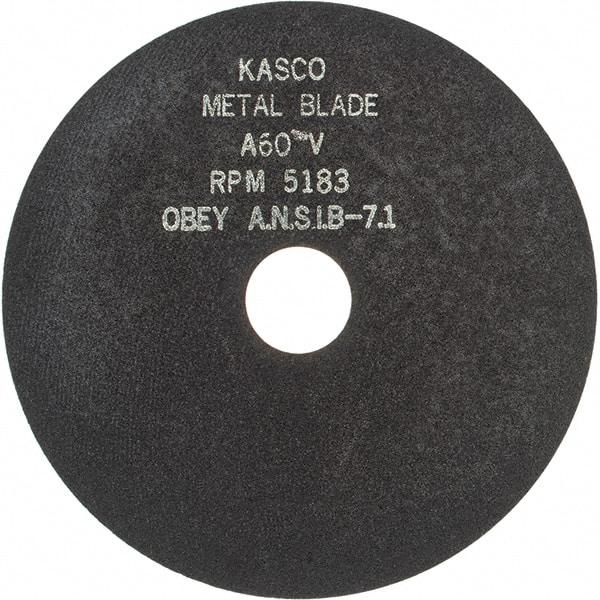 Made in USA - 7" 60 Grit Aluminum Oxide Cutoff Wheel - 1/16" Thick, 1-1/4" Arbor, 5,184 Max RPM, Use with Stationary Tools - Apex Tool & Supply