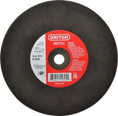 Made in USA - 7" 46 Grit Aluminum Oxide Cutoff Wheel - 1/16" Thick, 5/8" Arbor, 8,732 Max RPM, Use with Circular Saws - Apex Tool & Supply