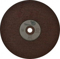 Made in USA - 8" 36 Grit Aluminum Oxide Cutoff Wheel - 1/8" Thick, 5/8" Arbor, 8,000 Max RPM, Use with Chop Saws - Apex Tool & Supply