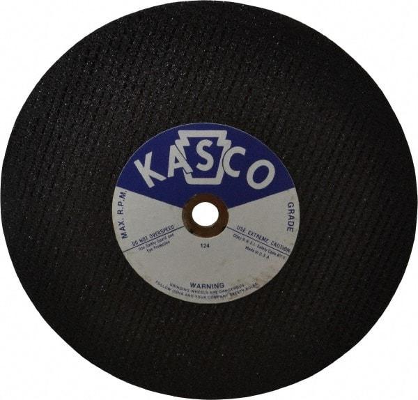 Made in USA - 10" 36 Grit Aluminum Oxide Cutoff Wheel - 1/8" Thick, 5/8" Arbor, 6,500 Max RPM, Use with Stationary Tools - Apex Tool & Supply