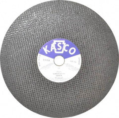 Made in USA - 12" 36 Grit Aluminum Oxide Cutoff Wheel - 1/8" Thick, 1" Arbor, 5,095 Max RPM, Use with Stationary Tools - Apex Tool & Supply